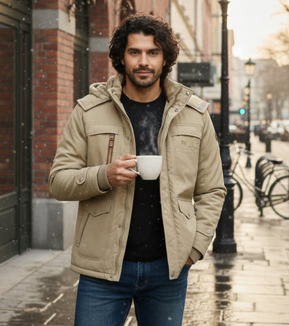 L'MONTE Men's Khaki Heavy-Duty Parka Jacket My Store