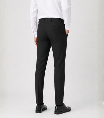 L'MONTE Men's Black Slim Fit Formal Pant My Store