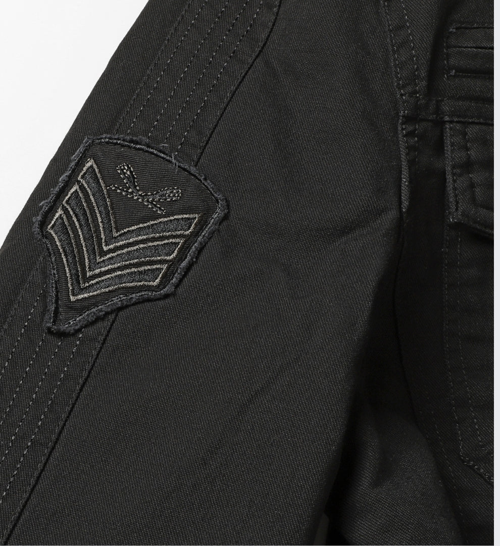 L'MONTE Men's Black Military-Style Cargo Winter Jacket My Store