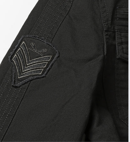 L'MONTE Men's Black Military-Style Cargo Winter Jacket My Store