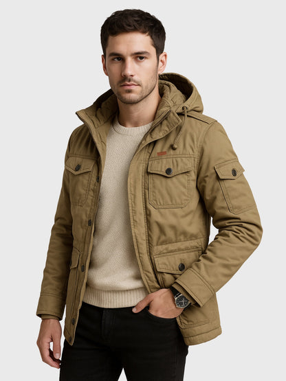 L'MONTE Men's Khaki Heavy-Duty Winter Jacket My Store
