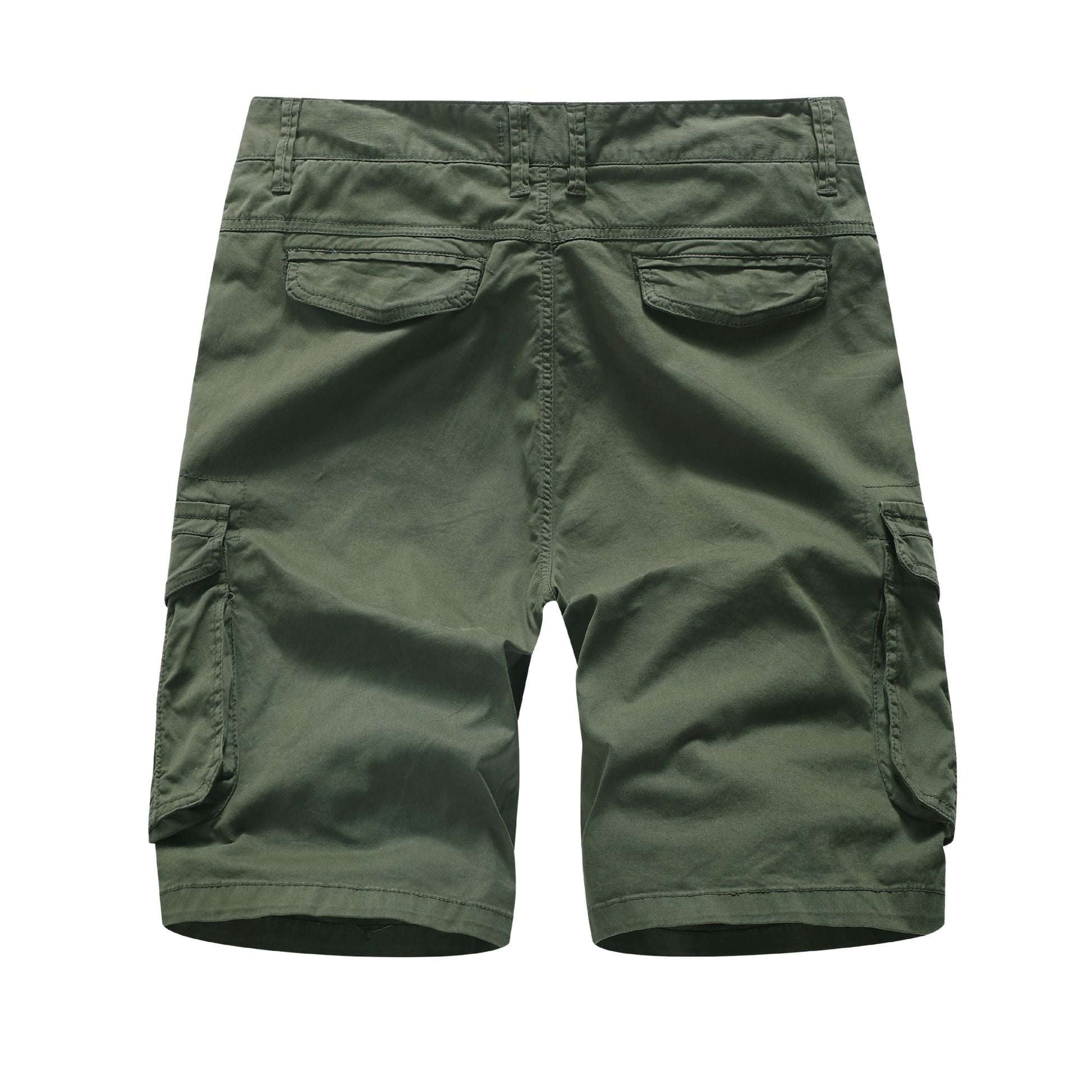 L'MONTE Men's Army Green Cotton Casual Cargo Shorts Lmonte International
