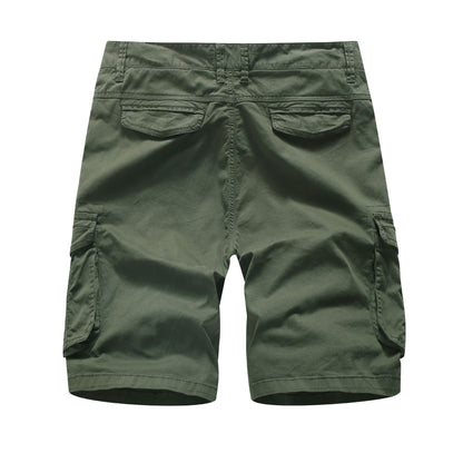 L'MONTE Men's Army Green Cotton Casual Cargo Shorts Lmonte International