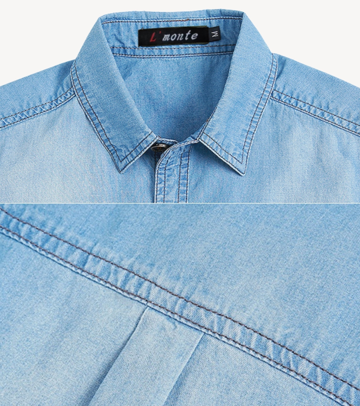 L'MONTE Imported Men's Washed Denim Shirts for Men My Store