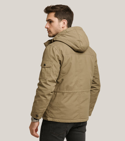 L'MONTE Men's Khaki Heavy-Duty Winter Jacket My Store