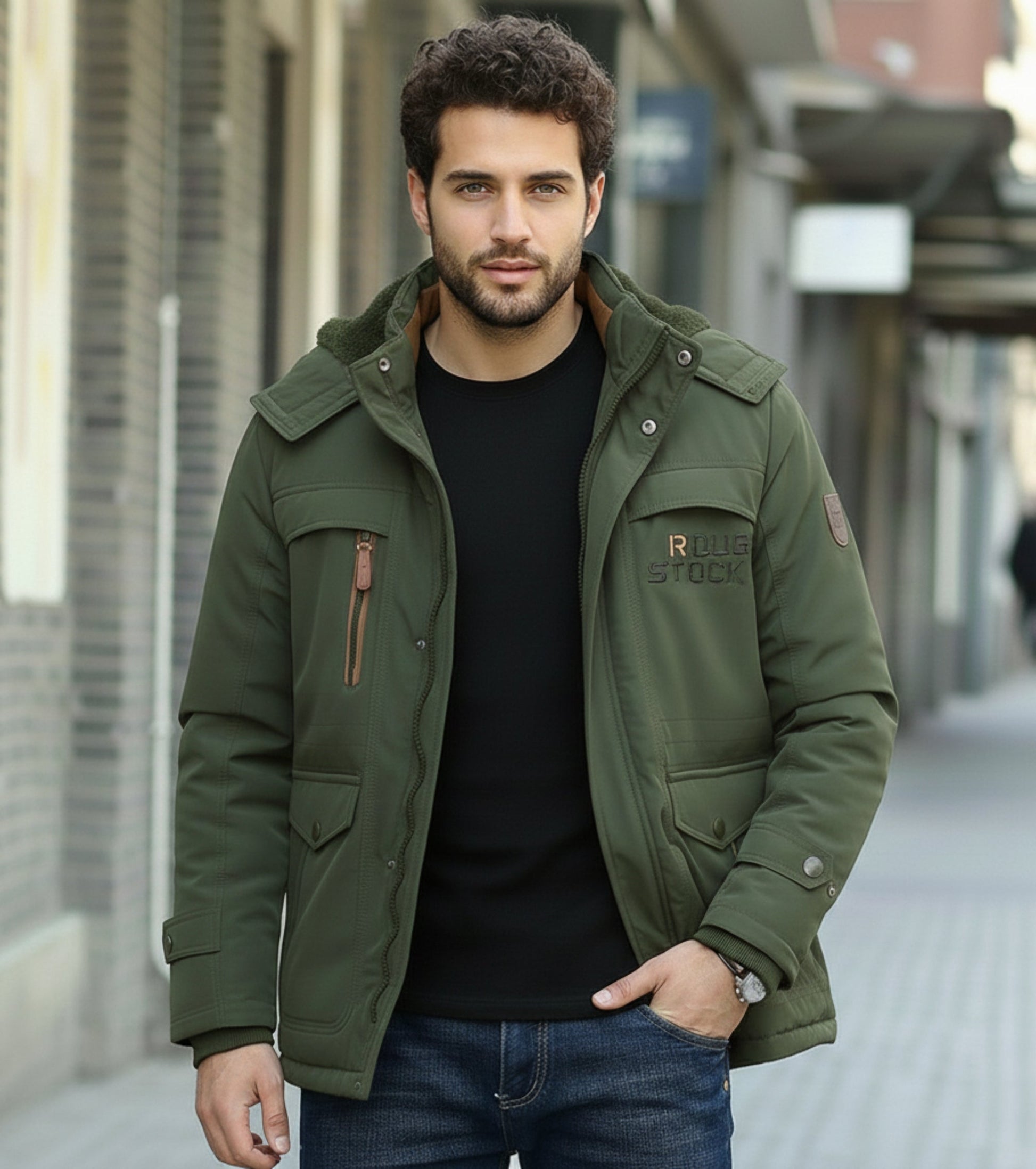 L'MONTE Men's Army Green Heavy-Duty Parka Jacket My Store