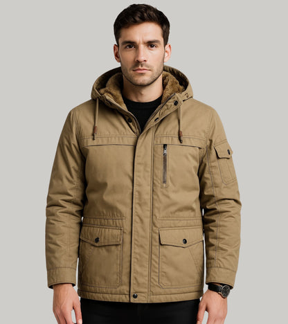 L'MONTE Men's Khaki Heavy-Duty Winter Jacket My Store