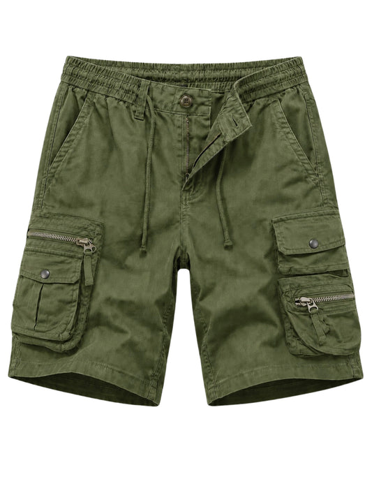 L'MONTE Imported Multi-Pocket Army Green Cargo Shorts for Men My Store