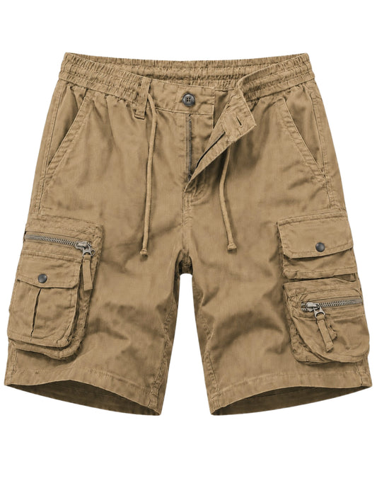 L'MONTE Imported Multi-Pocket Khaki Cargo Shorts for Men My Store