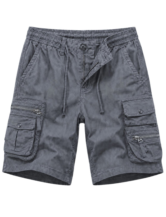 L'MONTE Imported Multi-Pocket Grey Cargo Shorts for Men My Store