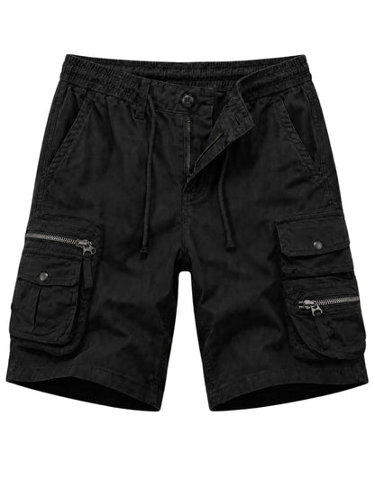 L'MONTE Imported Multi-Pocket Black Cargo Shorts for Men My Store