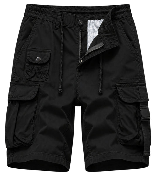 L'MONTE Imported Men's Multi Pocket Black Cargo Shorts My Store