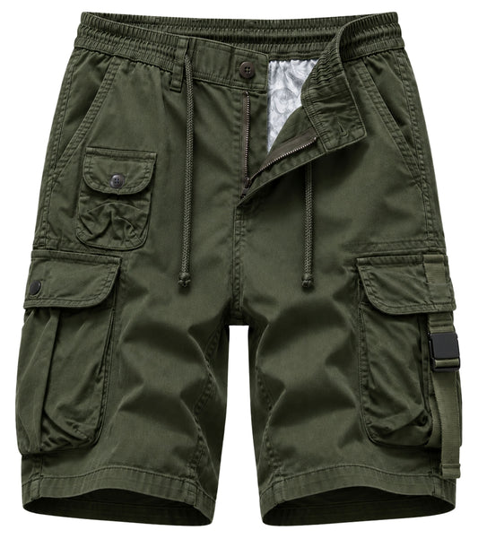 L'MONTE Imported Men's Multi Pocket Green Cargo Shorts My Store