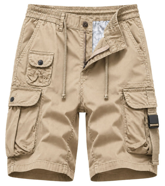L'MONTE Imported Men's Multi Pocket Khaki Cargo Shorts My Store