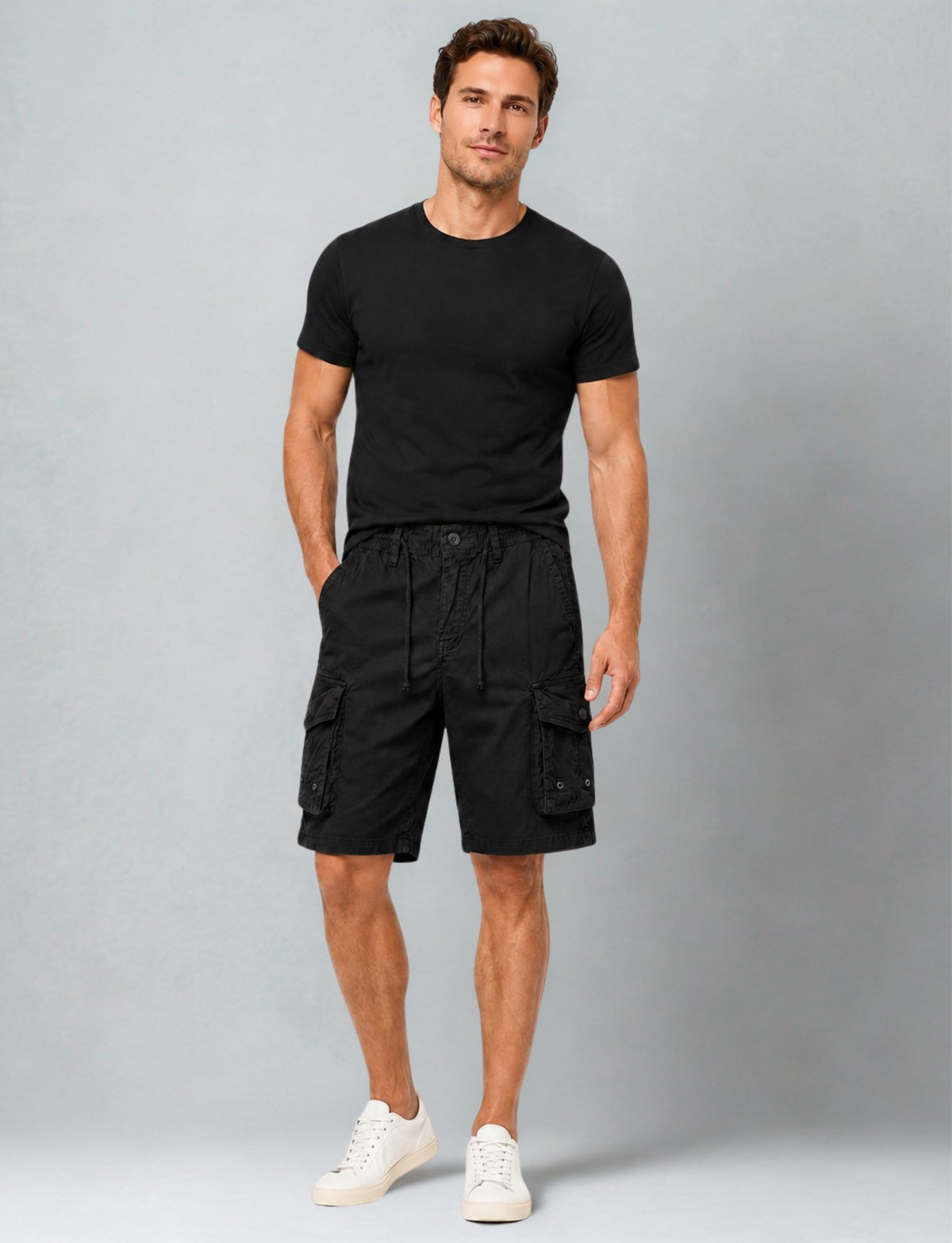 L'MONTE  Imported  Men's Multi Black Pocket Cargo Shorts | Casual Utility Shorts for Men My Store
