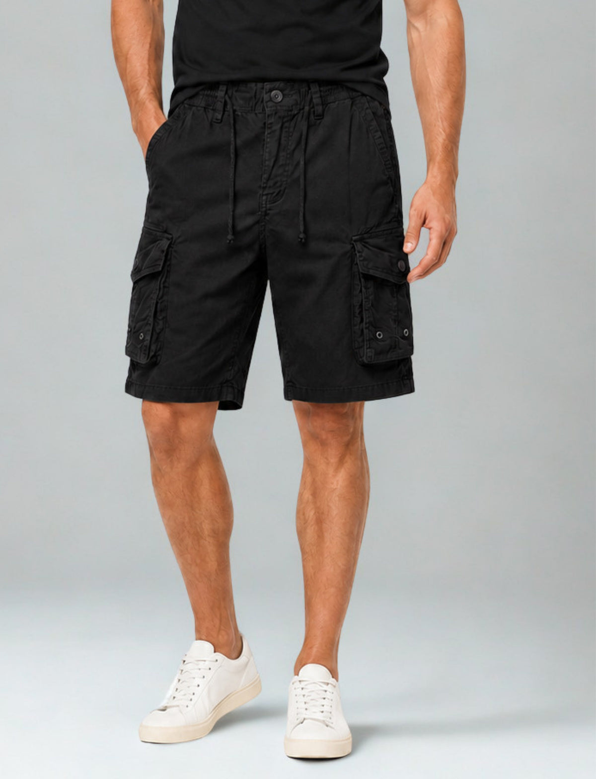 L'MONTE  Imported  Men's Multi Black Pocket Cargo Shorts | Casual Utility Shorts for Men My Store
