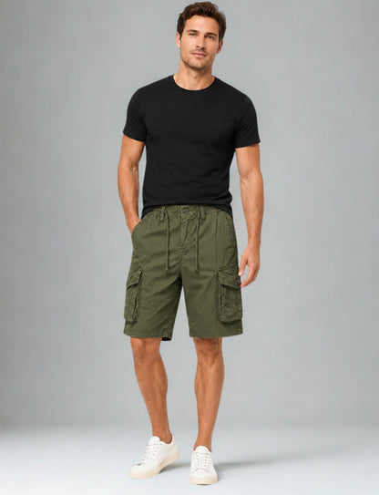 L'MONTE  Imported  Men's Multi  Green Pocket Cargo Shorts | Casual Utility Shorts for Men My Store