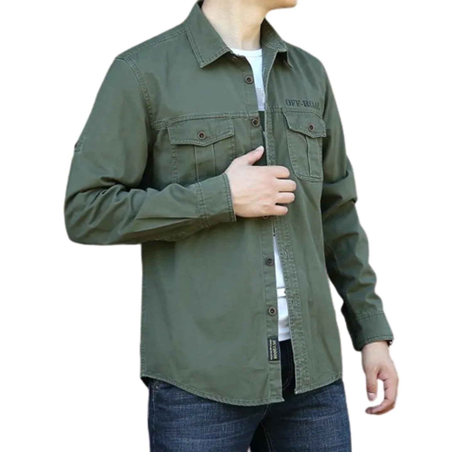 L'MONTE Imported Men's Cotton Green Casual Full Shirts Lmonte International