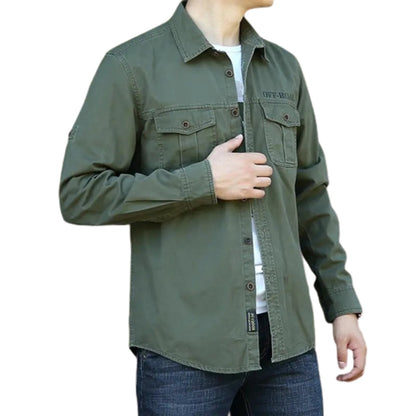 L'MONTE Imported Men's Cotton Green Casual Full Shirts Lmonte International
