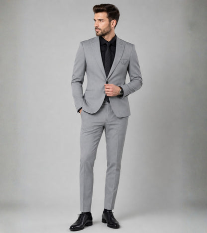 L'MONTE Men's Grey Casual Slim Fit Blazer My Store