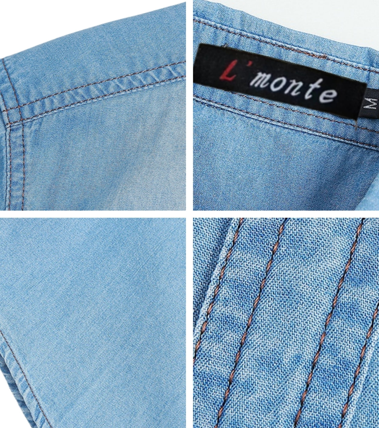 L'MONTE Imported Men's Washed Denim Shirts for Men My Store