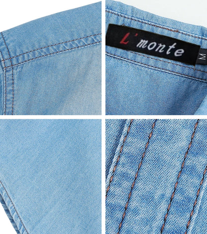 L'MONTE Imported Men's Washed Denim Shirts for Men My Store
