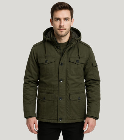 L'MONTE Men's Army Green Heavy-Duty Winter Jacket My Store