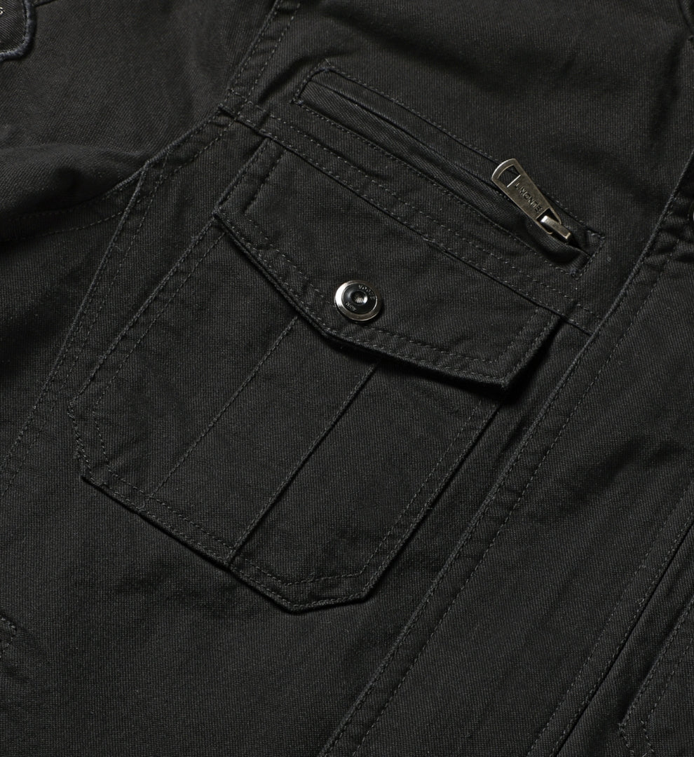 L'MONTE Men's Black Military-Style Cargo Winter Jacket My Store