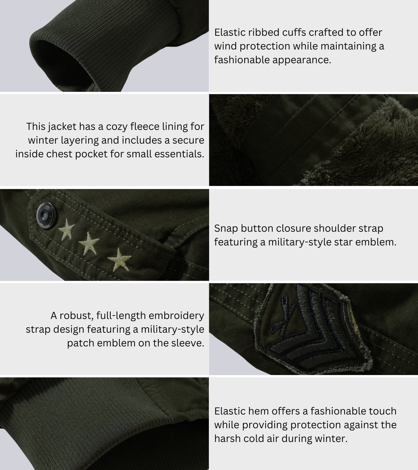 L'MONTE Men's Khaki Military Style Cargo Cotton Jacket My Store