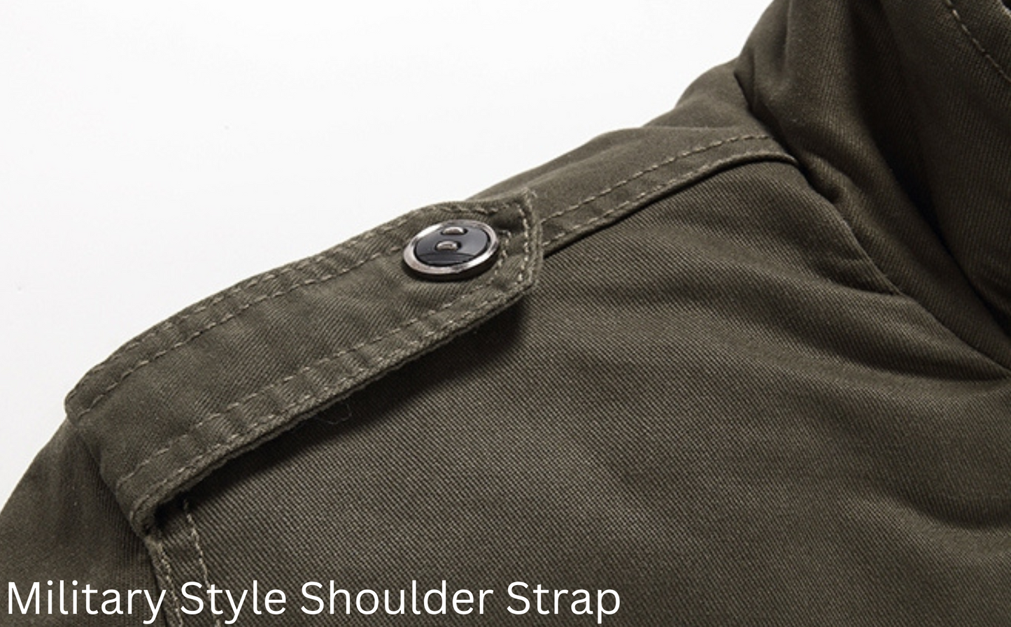 L'MONTE Men's Army Green Fleece-Lined Bomber Jacket My Store
