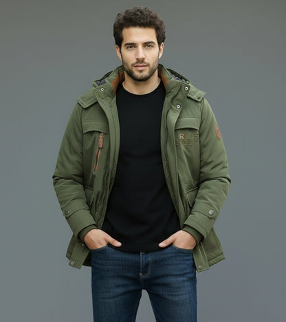 L'MONTE Men's Army Green Heavy-Duty Parka Jacket My Store