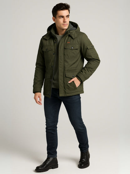 L'MONTE Men's Army Green Heavy-Duty Winter Jacket My Store