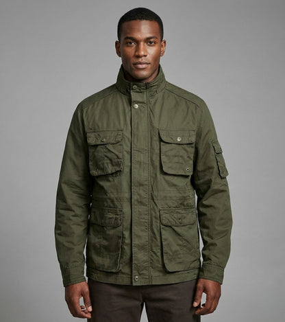 L'MONTE Men's Army Green Cotton Outdoor Fall Jacket For Mild Winter My Store