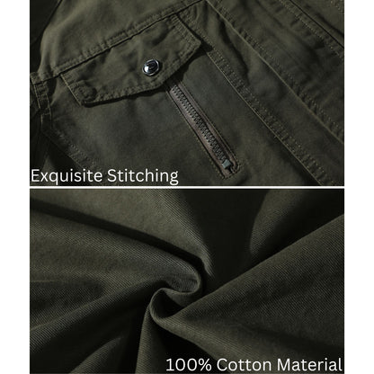 L'MONTE Men's Khaki Casual Bomber Jacket My Store