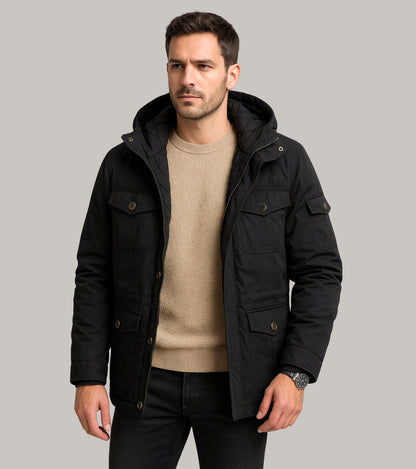 L'MONTE Men's Black Heavy-Duty Winter Jacket My Store