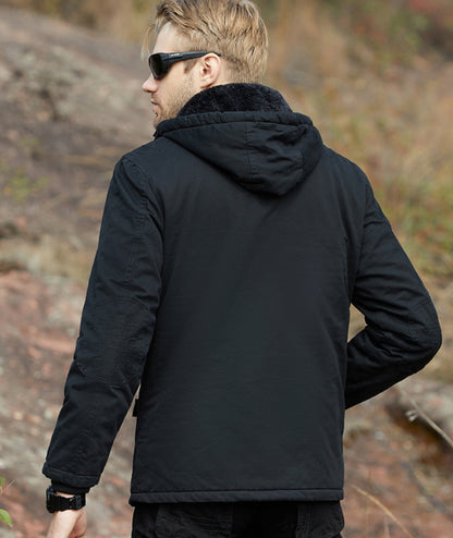 L'MONTE Men's Black Winter Jacket With Detachable Hood My Store