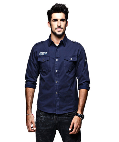 L'MONTE Men's Full Sleeves Cargo Shirts for Men(SHILMF8521) My Store