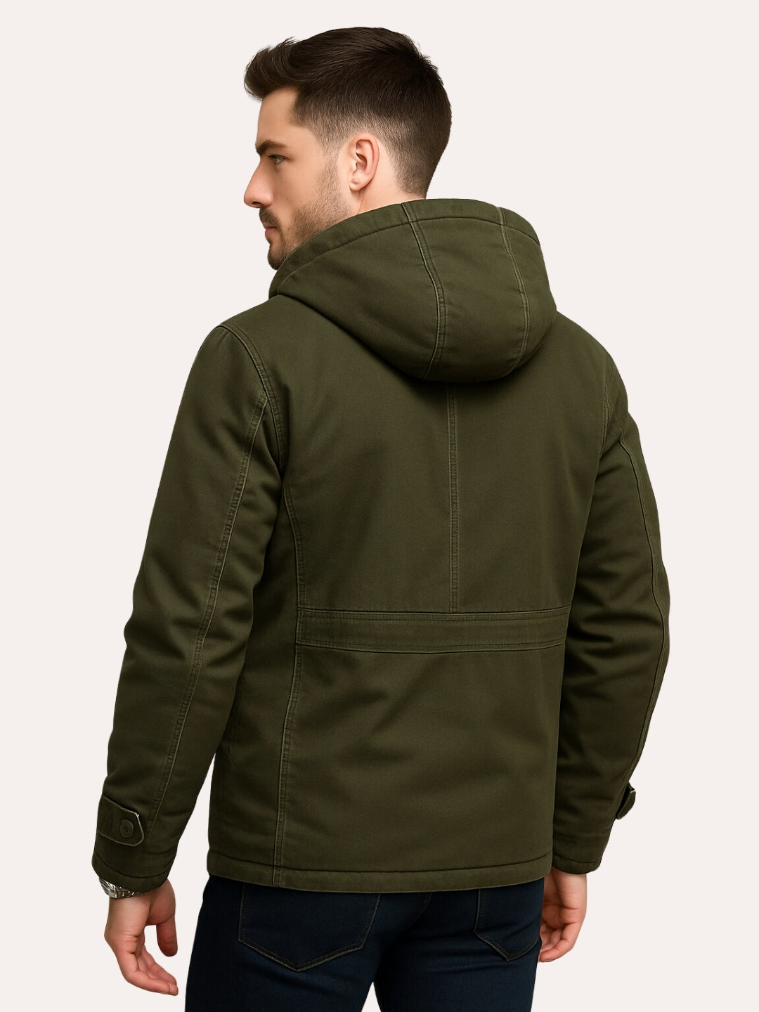 L'MONTE Men's Army Green Heavy-Duty Winter Cargo Jacket My Store