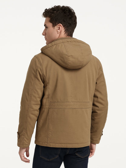 L'MONTE Men's Khaki Heavy-Duty Winter Cargo Jacket My Store