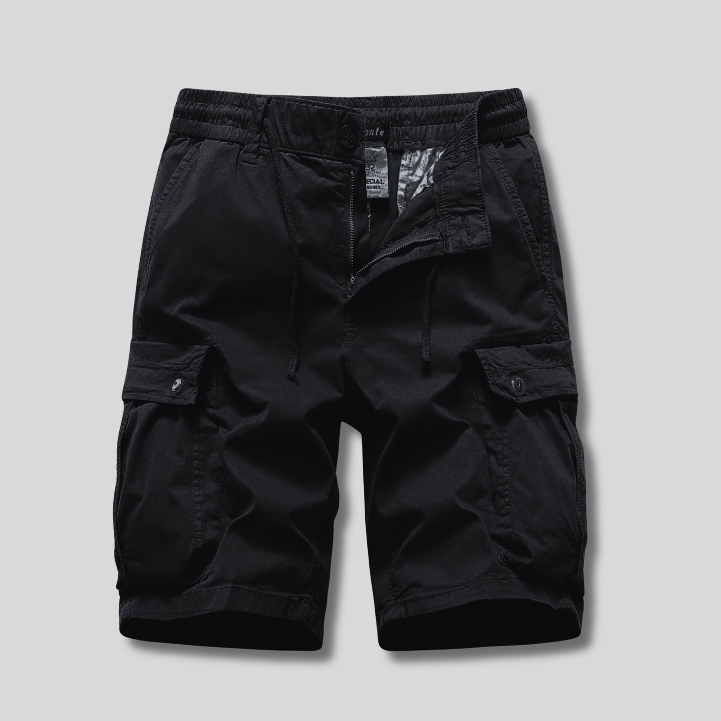 L'MONTE Imported Men's  Black Cotton Cargo Shorts Lmonte International