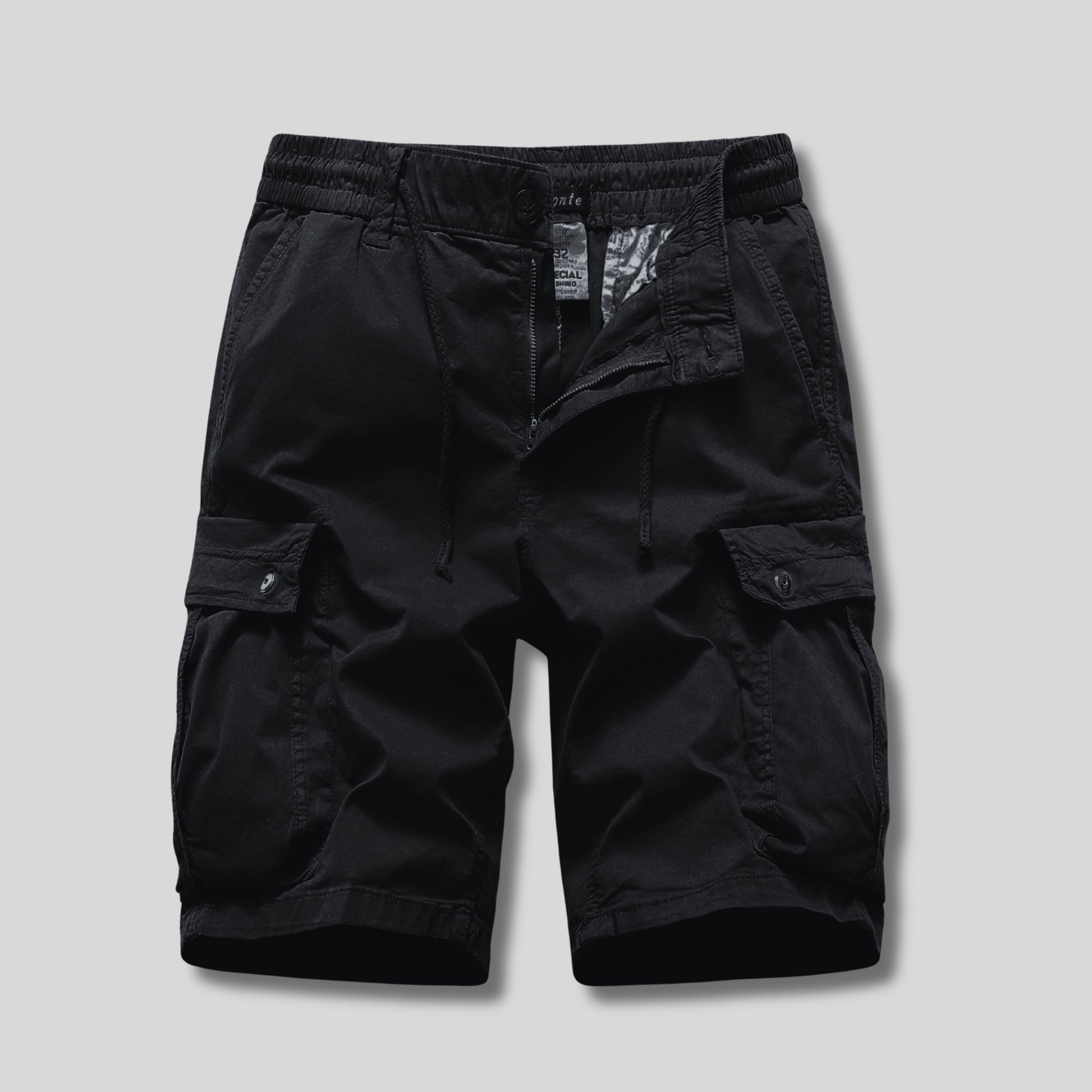 L'MONTE Imported Men's  Black Cotton Cargo Shorts Lmonte International