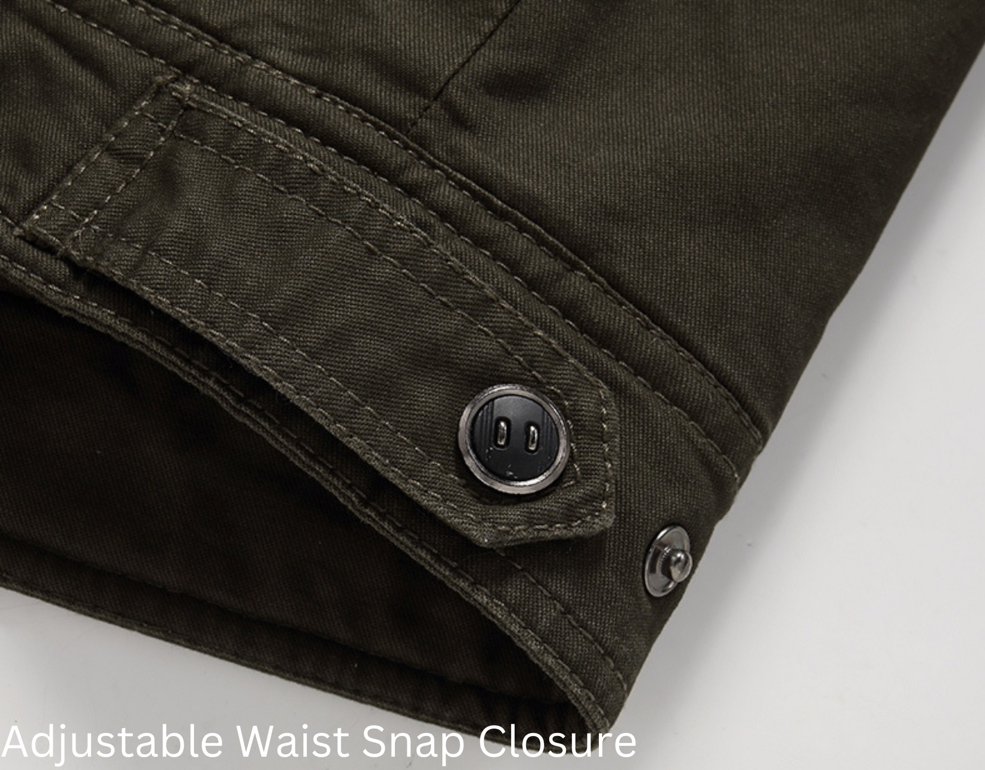 L'MONTE Men's Army Green Fleece-Lined Bomber Jacket My Store