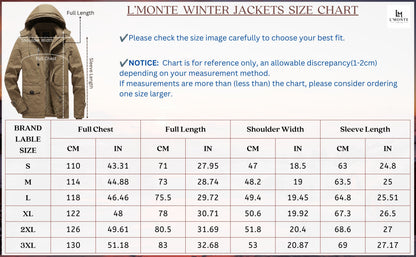 L'MONTE Men's Khaki Heavy-Duty Winter Cargo Jacket My Store