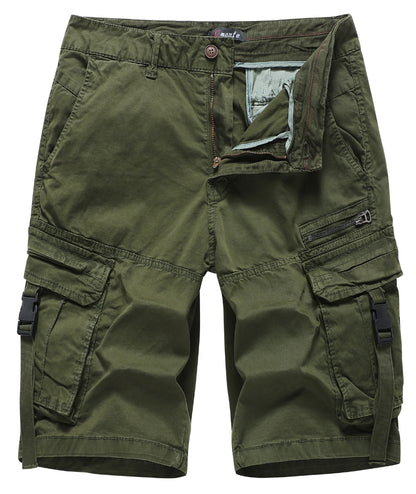 L'MONTE Imported Multi Pockets Outwear Khaki Cargo Short My Store