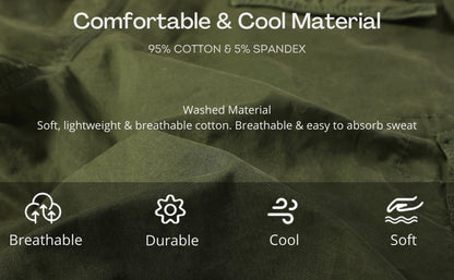 L'MONTE Imported Expandable Elastic Waist Green Outwear Cargo Shorts My Store