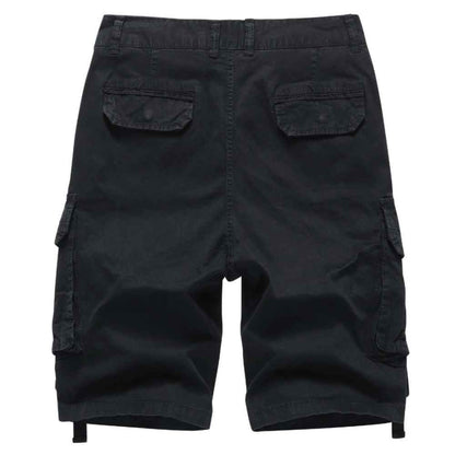 L'MONTE Imported Expandable Elastic Waist Black Outwear Cargo Shorts My Store