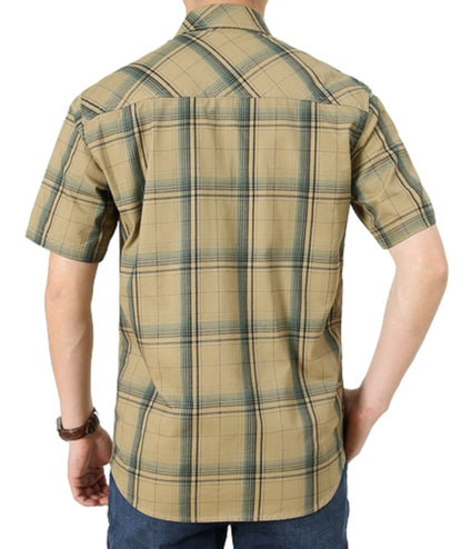 L'MONTE Imported Men's Cotton Khaki Casual Checkered Shirts Lmonte International