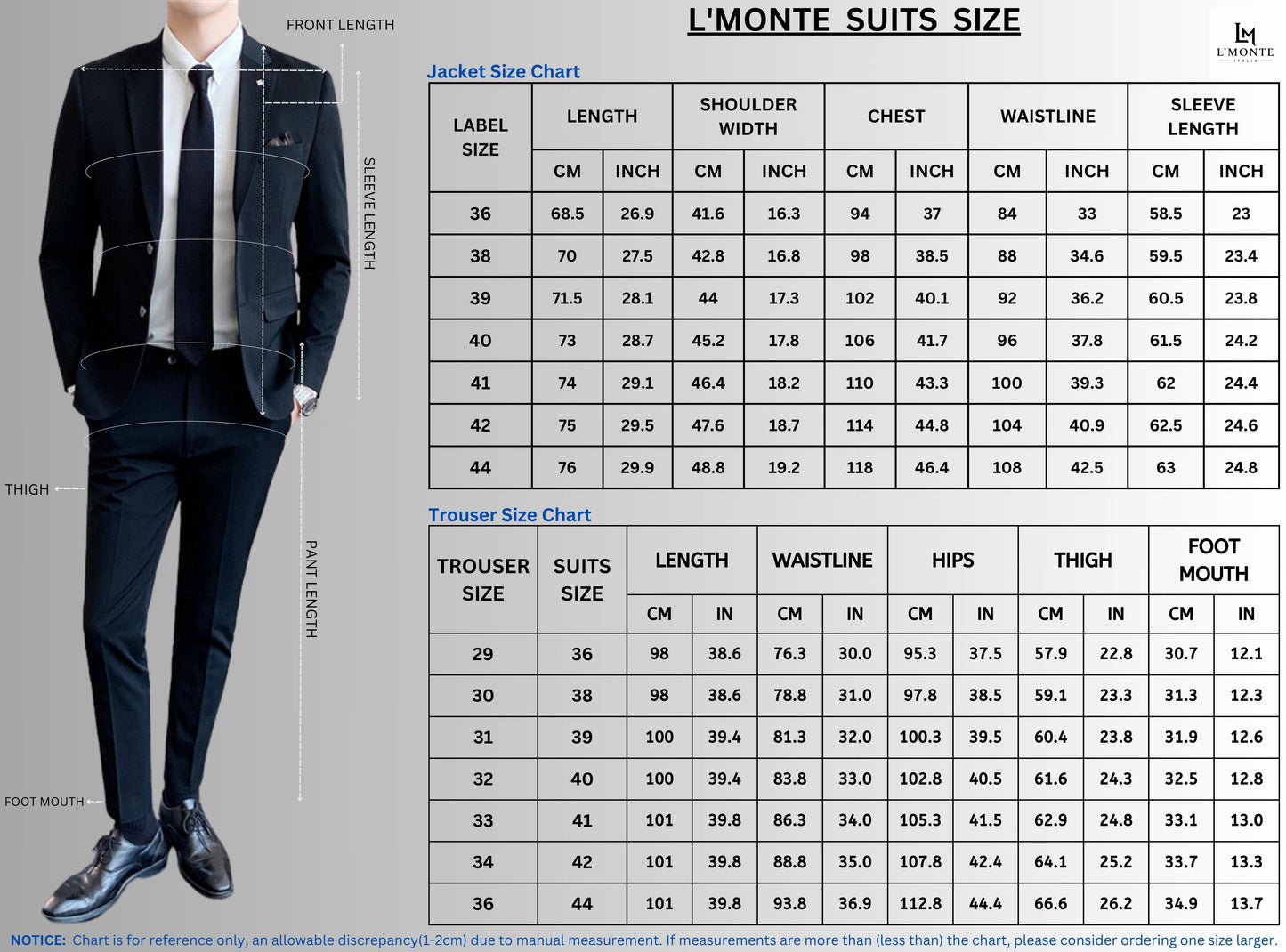 L'MONTE Imported Dark Grey 2 Piece Suit Blazer for Men Formal Slim Fit My Store