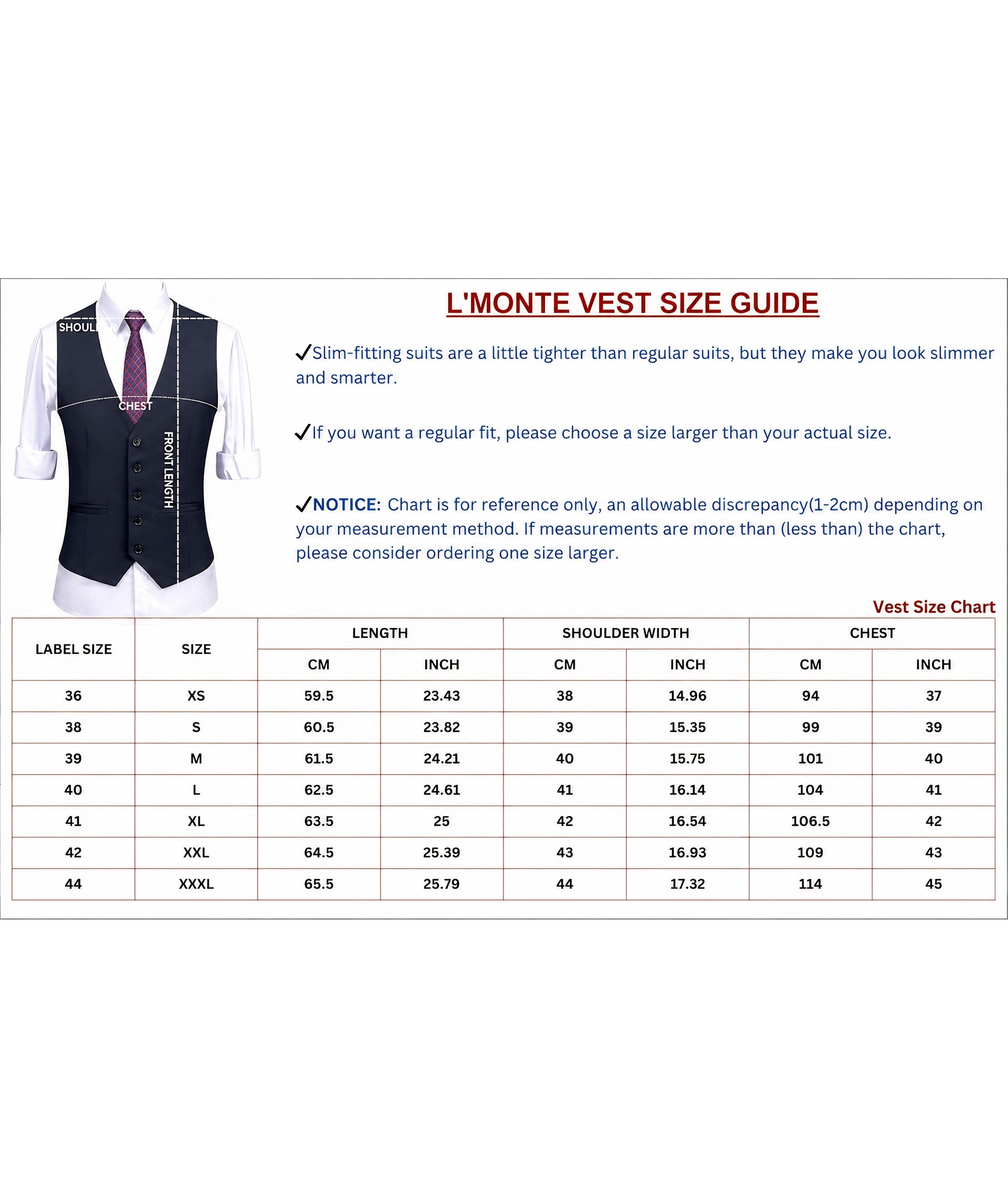 L'MONTE Imported Men's Dark Grey Poly Viscose V-Shape Single Breasted Slim Fit Business Formal Dress Waistcoat Vest for Men Lmonte International