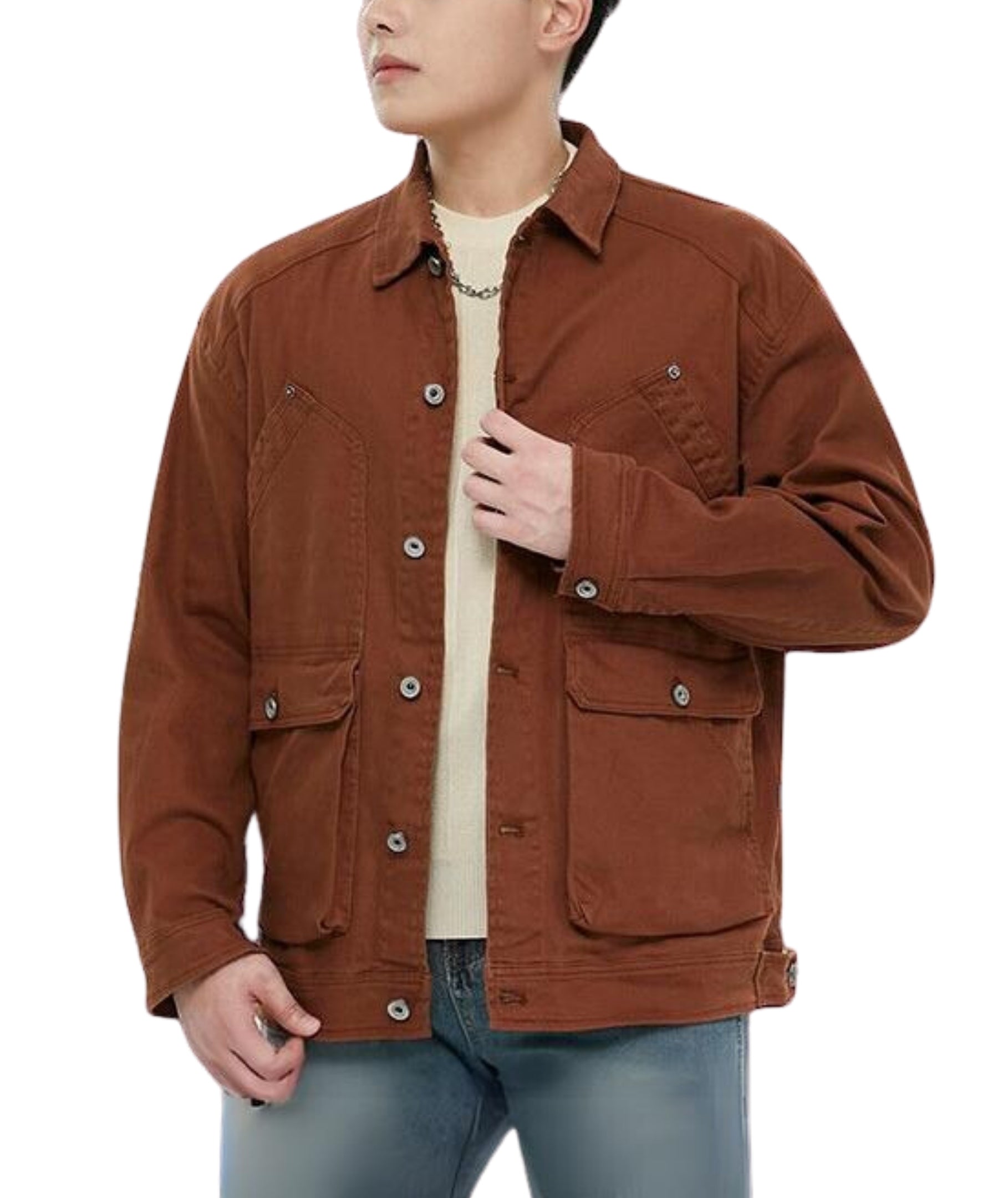 L'MONTE Men's Winter-Ready Brown Canvas Jacket My Store